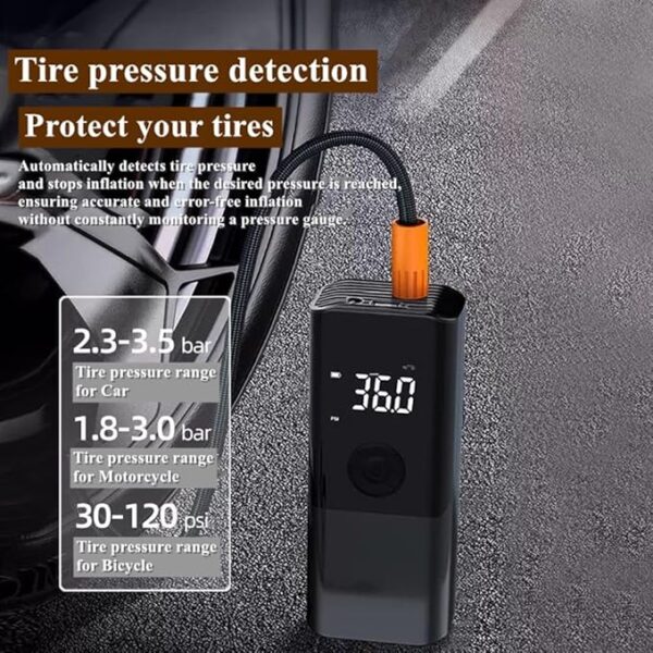 Bomba Automática Inflador Para Carro Moto Bola E Colchão - Image 4