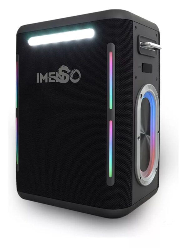 Caixa De Som Karaokê Imenso X56 300w Cor Preto 110v/220v Com Dois Microfones - Image 4