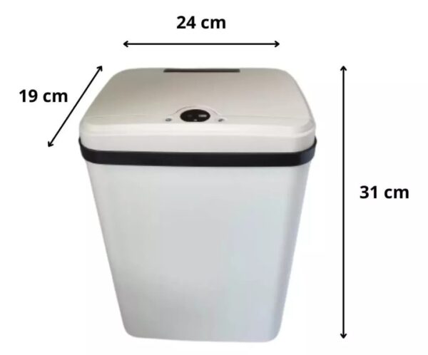 Lixeira Eletrônica 12 Litros Com Tampa Automática Sensor Inteligente Abre E Fecha Estocasa - Image 4