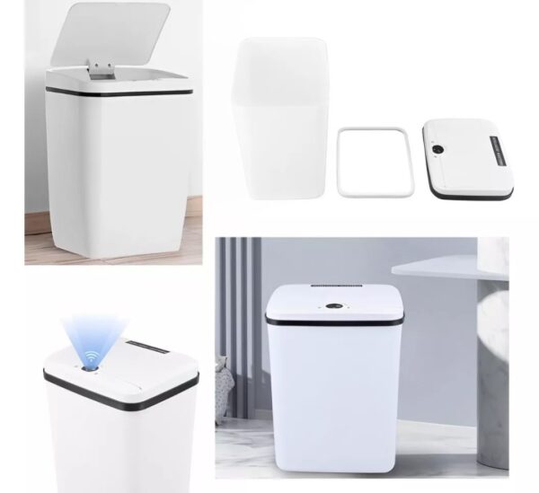 Lixeira Eletrônica 12 Litros Com Tampa Automática Sensor Inteligente Abre E Fecha Estocasa