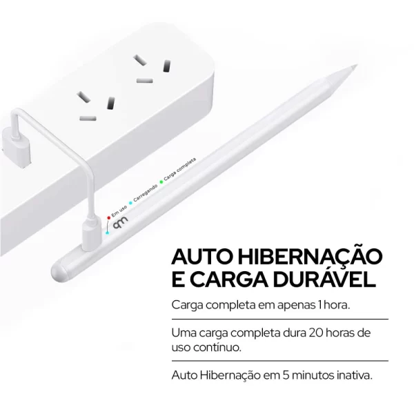 Caneta Pencil WB Para iPad com Palm Rejection e Ponta de Alta Precisão 1.0mm Branca - Image 6