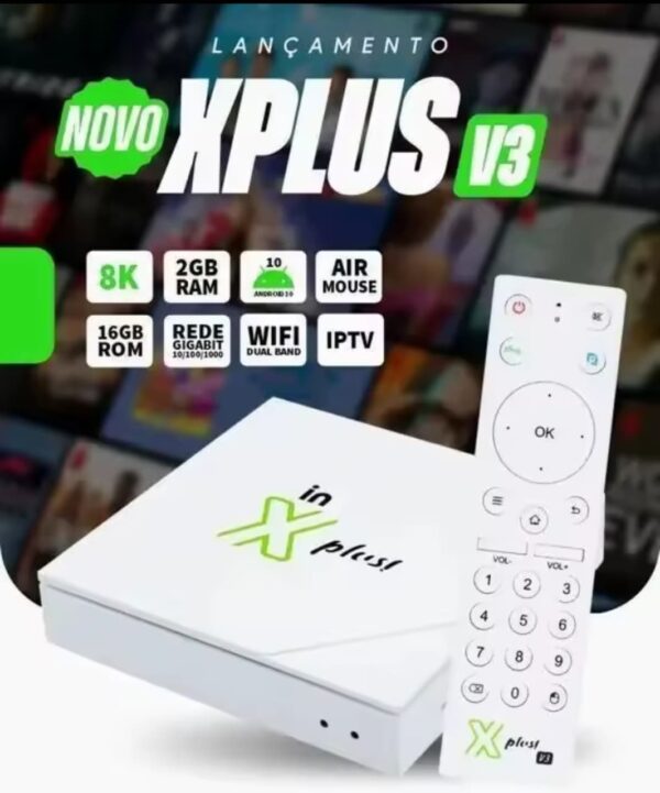 TV box in x Plus V3 Tv e filmes gratuitos 5 Anos De Garantia Sem Mensalidade
